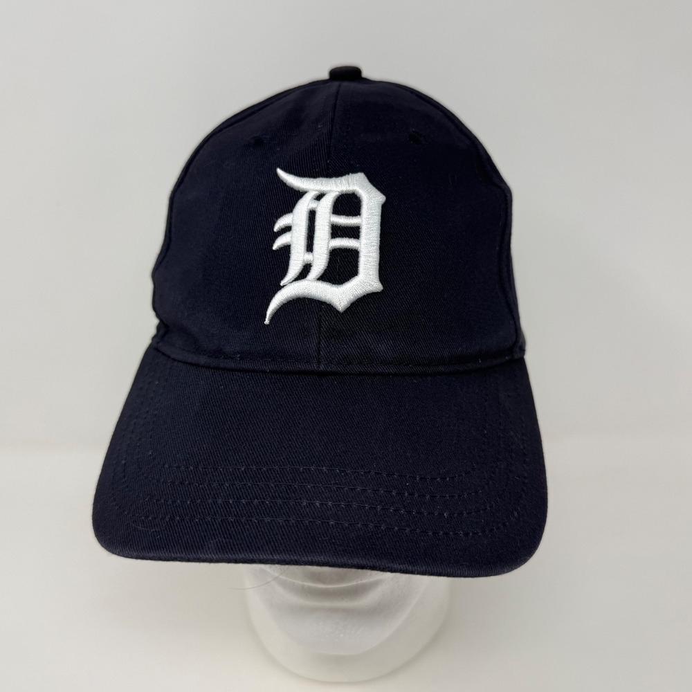 Detroit Tigers Navy Blue Snapback Hat Old English D Embroidered‎ Baseball Cap